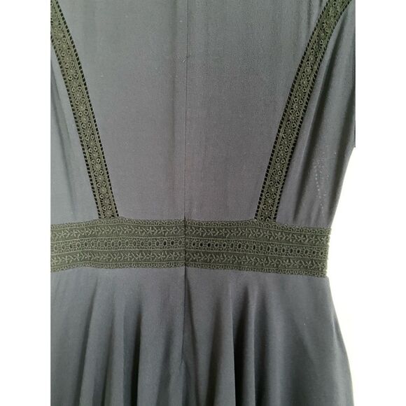 Maje Flounced tiered lace trimmed Dress in Navy - Picture 6 of 10